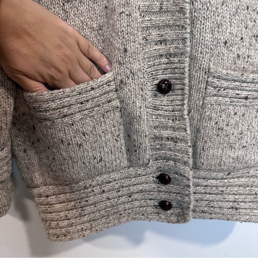 Vintage CAROL COHEN BRAEFAIR 100% Wool Wooden Button Jacket Being Size L - Picture 6 of 8
